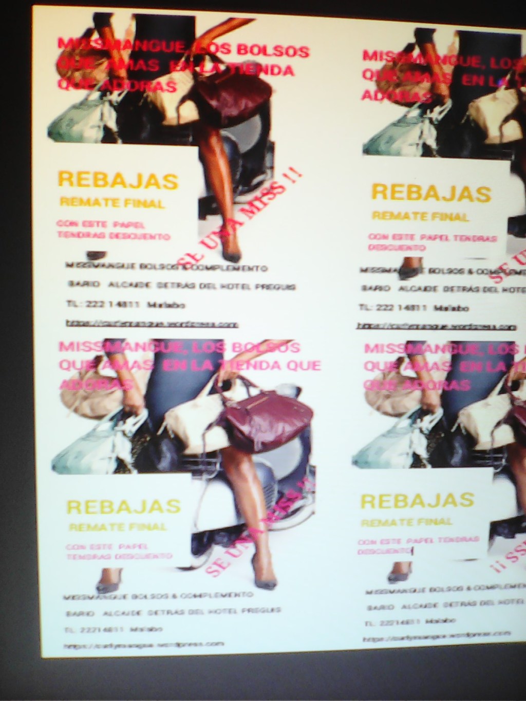 Cupon de  descuentoTienda  missmangue. Traelo y llevate un&nbsp;decuento.