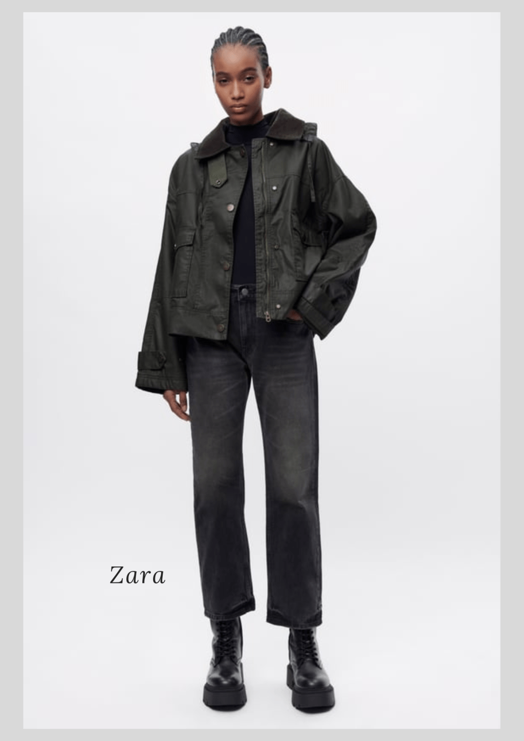 La chaqueta encerada tipo Barbour, está en&nbsp;Zara